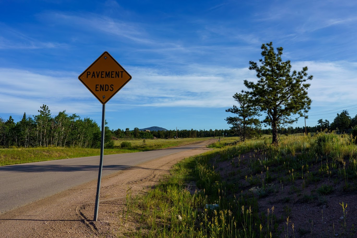 Pavement Ends TBI To 100 Miles